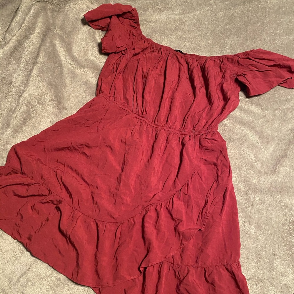 Off shoulder ruffle dress